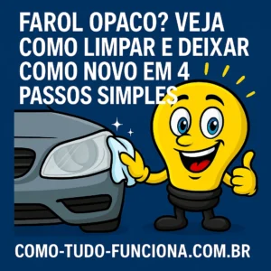 farol do carro limpar
